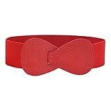 Damen Gürtel New Damen Elastischer Gürtel Mit Daunenmantel Wickelbund Breiter Gürtel Gürtel Nylon, rot, Einheitsgröße