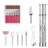 Elektrische Nagelfeile, Elektrische Nagelbohrer Kit, Gel Polish Remover, Low Noise Pediküre Werkzeug, Hand Fingernagel Werkzeuge für Gelnägel Polish & Grind