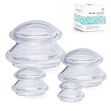 Schröpfgläser silikon, Ultra Clear Silikon Schröpfen Anti Cellulite Cup, Vakuum Schröpfen zur Reduzierung von Cellulite und myofaszialen Freisetzung for Masseur und Heimgebrauch