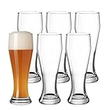 LEONARDO HOME Weizenbierglas 0,5l 6er Set, Glas, 8 cm, 6