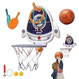 Basketballkorb-Set für den Innenbereich, zusammenklappbarer Basketballreifen mit elektronischem Armaturenbrett und Ping-Pong-Bällen, Hoop-Reifen