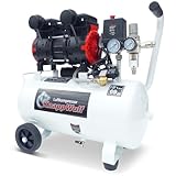 KnappWulf Flüsterkompressor Druckluftkompressor Kompressor KW4024 mit 24L 10 Bar 1100 Watt 1,5PS inkl. Wasserabscheider Kondenswasser Ablasshahn