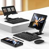 GUPENAA Tastatur Ständer für Pixel Fold/Fold2, Einstellbarer Winkel, Magnetisch Abnehmbare Kabellose Tastatur mit S Pen-Halterung [Tastatur + Hülle + Kapazitiver Stift],Schwarz