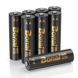 BONAI Lithium Batterien AA Nicht Wiederaufladbar 1,5V 3500mAh AA Batterien 8 Stück Langlebige und Auslaufsichere AA Batterien für Taschenlampe, Spielzeug, Fernbedienung