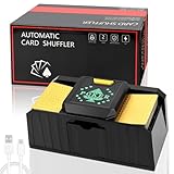 MXTIMWAN Wiederaufladbarer Kartenmischer, Spielkarten Shuffler für 2 Decks, Elektrischer Kartenmischer für Blackjack, Skip BO, Phase 10, UNO, Texas Hold'em, Poker, Omaha, Baccarat