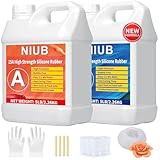 NIUB Abformsilikon,15A 4,52kg Flüssiges Silikon Abformmasse,Selbstentlüftend, Lebensmittelecht, Easy Mold Release, Niedrige Viskosität,Silikon zum Abformen