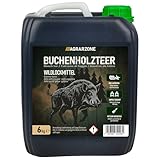 Agrarzone Buchenholzteer 6 kg - Lockmittel für Schwarzwild & Rotwild - Doppelt gekocht für maximale Lockwirkung - Hochkonzentriert & Wetterfest - 100% Natürlich