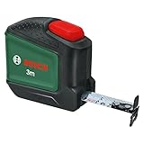 Bosch Home and Garden Bosch Maßband 3m (Autolock; 19mm breites Band, nylonbeschichtet, genaues 3-Meter-Maßband mit Zweirichtungshaken und Metall-Gürtelclip)