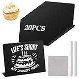 20 Kreidetafel Klein Set, Kleine Tafeln Zum Beschriften, 100x75 mmL-form Preisschilder Aufsteller, mit 2 Stiften und 1 Reinigungstuch, geeignet für Buffets, Hochzeiten, Partys, Tischkarten in Café