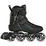 Powerslide Inline Skates Phuzion Radon Black 80, Unisex für Herren und Damen in Schwarz, 80mm/83A Rollen, ABEC 5 Pro Kugellager, Art. nr.: 940663 39