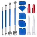 Werkzeug Schaber Kit Fugenglätter Set Silikonfugen abzieher Caulking Werkzeug Kit Fugenglätter Set Für Badezimmer Metallkugel Abzieher und Silikon Fugenglätter Küchenfliesen(13 Stück)