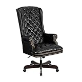 WJMLS Chefstuhl, luxuriöse High-End-Executive Manager-Sitz, einstellbarer Hub-Swivel-ergonomischer Bürostühle, Computerstuhl for Heimarbeitsgeschäft, feste Armlehne