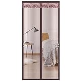 YWBXSHKD Insektenschutz BalkontüR Ohne Bohren 90x205cm, Fliegengitter BalkontüR Weiß Magnet FliegengittertüR Fliegenvorhang MüCkennetz TüR, FüR BalkontüR Wohnzimmer TerrassentüR