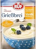 RUF Griessbrei Vanille, 2-3 Portionen als Dessert, Zwischenmahlzeit oder süße Hauptspeise, fertig in nur 5 Minuten