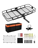 VEVOR 177,8 x 76,2 x 15,2 cm, Anhängerkupplungsträger, 227,8 kg Kapazität, mit Ratschengurten und Gepäcktasche, zusammenklappbare Anhängerkupplung mit Anhängerkupplungsschloss für 5,1 cm Empfänger