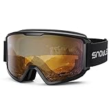 Skibrille Damen und Herren Snowboardbrille Doppel-Objektiv OTG UV400 Schutz Anti-Beschlag Winddicht Ski Schutzbrille Helmkompatibel für Skifahren Motorrad Fahrrad Skaten