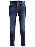 JACK & JONES Herren Jeans Tim Straight Legs Slim Fit Flat Front Tim ORIGINAL, Farben:Dunkelblau-2, Größe Jeans:32W / 32L