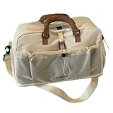 VIVACRAFT Reisetasche Tragetasche, Sporttasche Mit Großem Fassungsvermögen, Schulter- Umhängetasche Schuhfach Und Wasserdichtem Beutel-cremeweiß