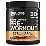 Optimum Nutrition Gold Standard Pre Workout Powder, Nahrungsergänzungsmittel mit Kreatin Monohydrat, Beta Alanin, Koffein und Vitamin B Komplex, Fruchtpunsch-Geschmack, 30 Portionen, 330 g