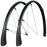 SKS GERMANY BLUEMELS MATT 28' 35MM BLACK SET Schutzblech-Set, Fahrradzubehör (aus robuster Sandwich-Konstruktion, ASR-Sicherheitssystem, stabil und biegesteif, V-Streben mit festen Brücken), schwarz
