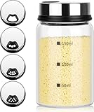 TIECHI 150ml Gewürzgläser mit Streueinsatz, 1 Stück Borosilikatglas Gewürzstreuer mit 4 Gewürzlöchern für Küche, Grillen, BBQ und Kochen - Praktische Salzstreuer Gewürzdosen für Kräuter und Gewürze