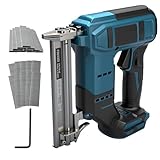 Kabelloser Brad Nagler für Makita 18V Akku, 18GA Akku Tacker Nagelpistole, 2 in 1 Elektrischer Nagler Tacker mit 1000 Nägeln und 1000 Klammern für Heimwerker Holzbearbeitung (nur Werkzeug)