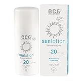eco cosmetics eco Sonnenlotion neutral LSF 20+, wasserfest, vegan, ohne Mikroplastik, Naturkosmetik für Gesicht und Körper, 1 x 100 ml
