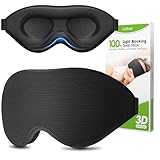 Schlafmaske für Seitenschläfer, Laitver 2025 Aktualisiertes Design 3D Lichtblockierend Augenmaske Frauen & Herren, Bequem & Atmungsaktive Druckfrei Schlafbrille mit Verstellbar Gummiband für Reisen