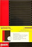 Rheita Registerbuch, Passwortbuch, Adressbuch DIN A5, 96 Blatt kariert, 90g/m², schwarz/rot