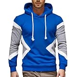 Kapuzenpullover Herren Herren Hoodie Kapuzenpullover Farbblock Sweatshirt Taschen Winter Pullover Kapuze Warmer üBergangsjacke mit Kordelzug Baumwolle Bequemer Fit Sweatjacke Kaputzensweatjacke MäNner