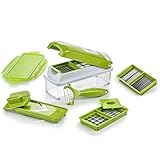 Genius Nicer Dicer Smart (10 teilig) Gemüseschneider Zwiebel-schneider Mandoline Multischneider Gemüse-hobel Obst-schneider - Würfel Stifte - Gurkenhobel Pommesschneider
