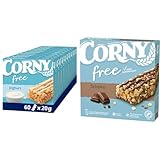 Müsliriegel Corny free Joghurt, 68 kcal pro Riegel, 60x20g + CORNY free Schoko, 67 kcal pro Riegel, 6x20g - Probier Bundle ohne Zuckerzusatz