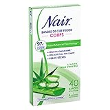 NAIR - Kaltwachsstreifen für den Körper, speziell für trockene Haut, mit Bio-Aloe-Vera-Extrakt, 97% natürlichen Ursprungs, NaturAdvanced Technology, 40 Streifen