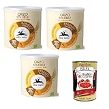 Alce Nero Orzo solubile, Classico Instant lösliche Gerste Getreidekaffee kaffee, 3x 125g + Italian Gourmet polpa 400g