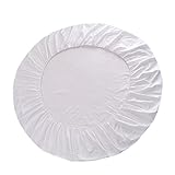 Reine Baumwolle Rundbett Spannbetttuch Bettüberwurf Heimtextilien 200x200 cm Weiß