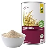 Raab Vitalfood Bio Reis-Protein Pulver mit 80 % pflanzlichem Eiweiß, aus biologischem Anbau, vegan, für Shakes, 400 g