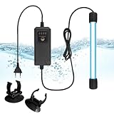 11W Aquarium UV Sterilisator Licht mit Timer, UV-Sterilisator, UV-Tauchleuchte, Bakterien Tötung Lampe für Wasser Aquarien, Gartenteich, Fishbowl