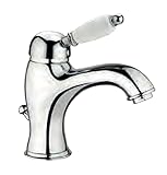 Vintage Waschtischarmatur mit Keramikgriff