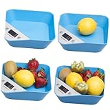 Garneck 1Stk Küchenwaage kitchen scale food weighing scale Elektronische Waage mit Tablett Tragbare Gramme Lebensmittel Waage Backwaage für Lebensmittel digitale Lebensmittelwaage Sky-blue