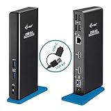 i-tec USB 3.0/USB-C Dual Docking Station – 2X HDMI Full HD+, 4X USB 2.0, 2X USB 3.0, Gigabit Ethernet, Audio/Mik, Kompatibel mit Windows, macOS, Linux