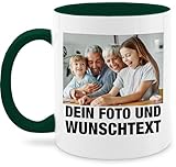 Tasse Tassen 325ml - Mit Foto I Eigenem Bild I Text I Name I Wunschtext - 325 ml - Dunkelgrün - mug with photo fototasse selbst drucken fotos glühweintassen personalisierte teetasse bildtasse