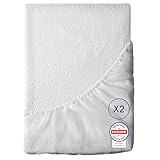 Matratzenschoner 90 x 200 Wasserdicht (2er-Set) Dreamzie - Oeko-TEX und Made in EU - Atmungsaktive Anti-Allergie und Anti Milben