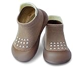 Dookeh Krabbelschuhe Baby (A3-Braun, 9-12 Monate, EU Size 19, Fabrikgröße Auf Schuhen gedruckt 20/21)