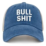 Ositerpz Bull Shit Hat Trucker Hat Herren Lustige Mesh Cap für Sommer, Blau, Einheitsgr��e