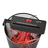 OLYMPIA PS 16 Pro Aktenvernichter Aufsatz schwarz | Kompakter Papierschredder für zu Hause | Schredder Aktenvernichter im Streifenschnitt | Shredder Papier | Papier Schredder Gerät