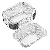 GALPADA 50 Stück Einweg Aluminiumfolie Bbq Grillschalen Hitzebeständige Aluschalen für Takeaway Backen Party und Lebensmittelaufbewahrung Praktische Einweg verpackung