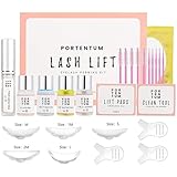 PORTENTUM Wimpernlifting Set, 2024 Aktualisiertes Lash Lifting Set, Professionelles Semipermanentes Curling-Wimpern-Dauerwellen-Set, Geeignet Für den Salon- und Heimgebrauch, Weiß, Individuell