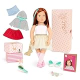 Our Generation Puppe Cambi mit 3 Outfits – Bewegliche 46 cm Puppe mit Puppenkleidung, Kamm, Zubehör und mittellangen roten Haaren zum Frisieren – Spielzeug ab 3 Jahren (20 Teile)