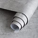 JSEVEM 40CM×9M Grau Tapete Selbstklebende Hellgrau Selbstklebend Betonoptik Graue Betonzement Tapeten Abziehen 3d Beton Klebetapete Möbelaufkleber Vinyl Folie Matt Klebefolie Wandfolie für Badezimmer