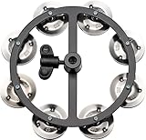 Meinl Percussion Headliner Hihat Tambourine - Tamburin Zubehör für Schlagzeugbecken - Durchmesser 5 Zoll - Mylar / Stahl, Schwarz / Silber (HTHH1BK)